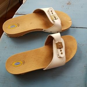 Vtg Dr. Scholl' s Original Wood Exercise Sandal